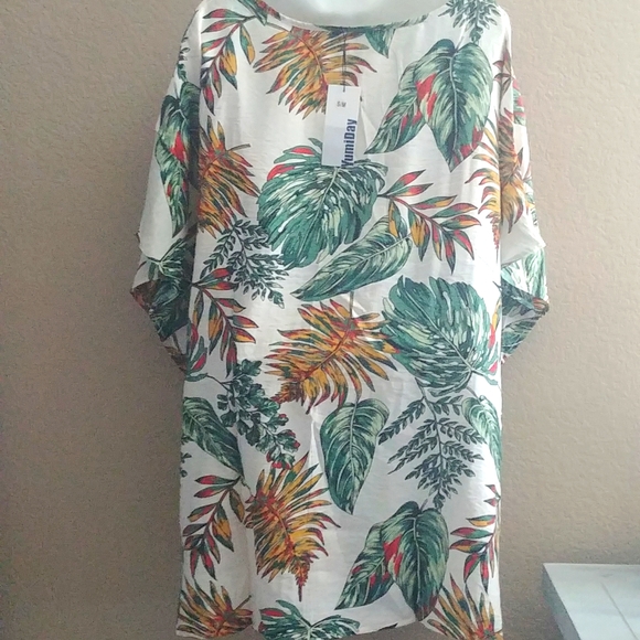 Palm Leaves Beach Cover up S/M - Picture 5 of 6